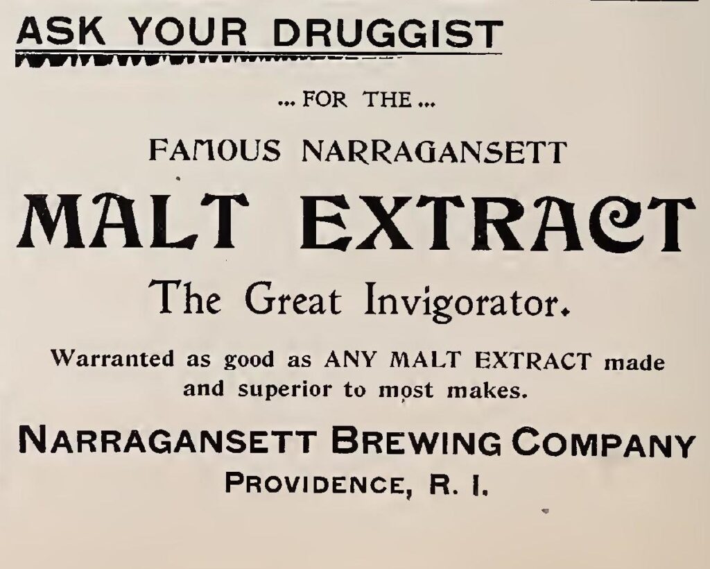 Advert for the health-giving properties of malt extract from 1897